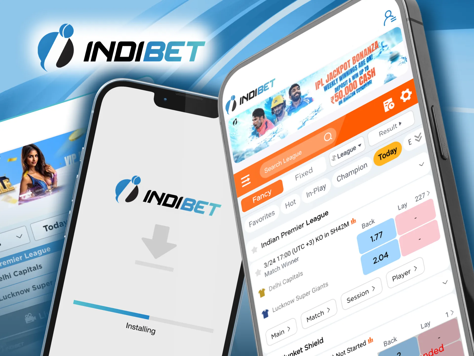 Follow a few steps to install the Indibet app and start cricket betting conveniently on your mobile device.