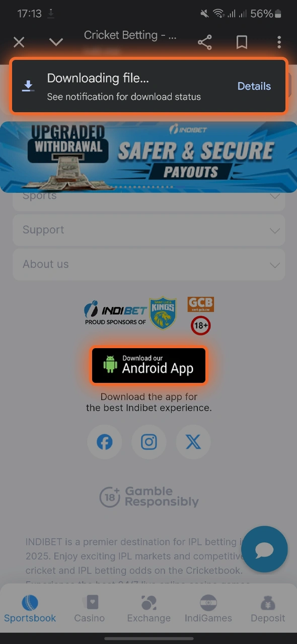 Click to download the small APK file for quick installation.