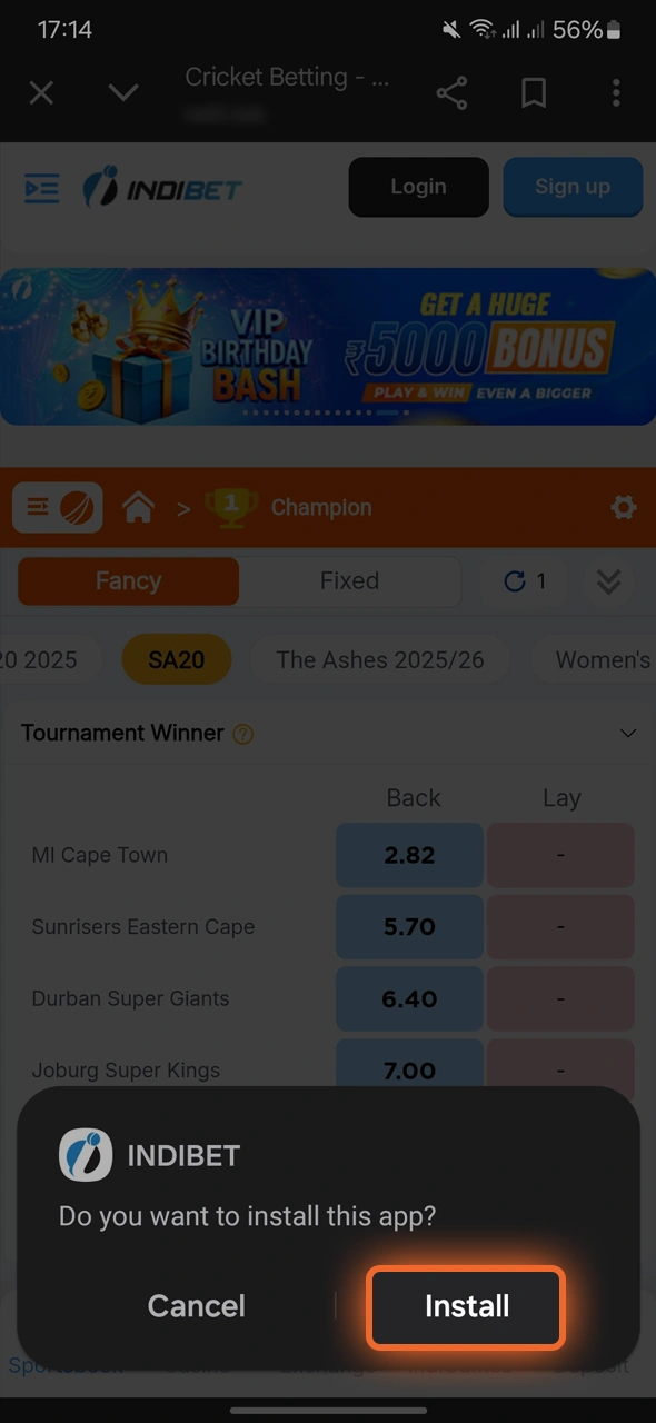 Go to your Downloads folder, tap the APK, and complete the installation.
